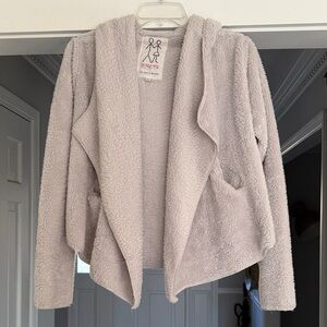 Johnny Was Cozy Gray Open Front Jacket